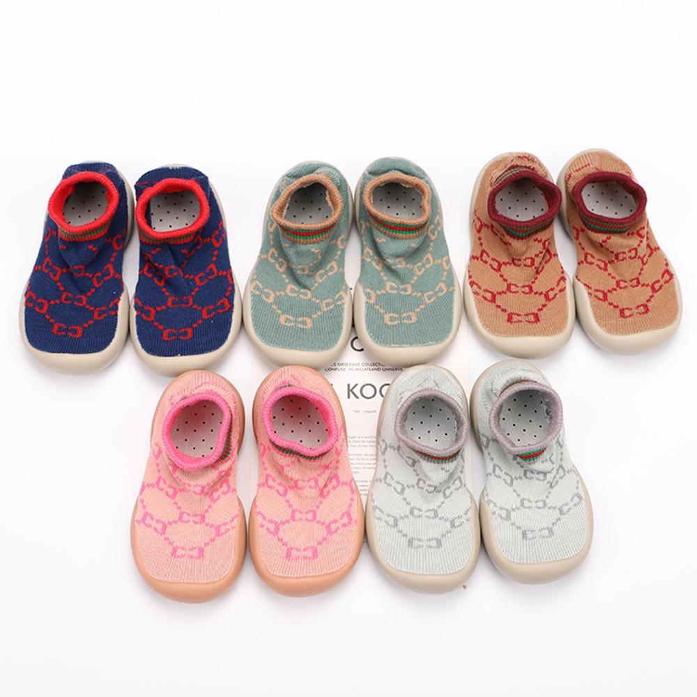 Baby Soft Knitted Printed Sock Flat Shoes - PrettyKid