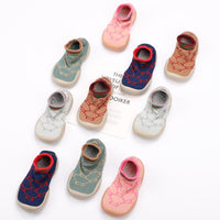 Baby Soft Knitted Printed Sock Flat Shoes - PrettyKid