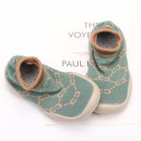 Baby Soft Knitted Printed Sock Flat Shoes - PrettyKid