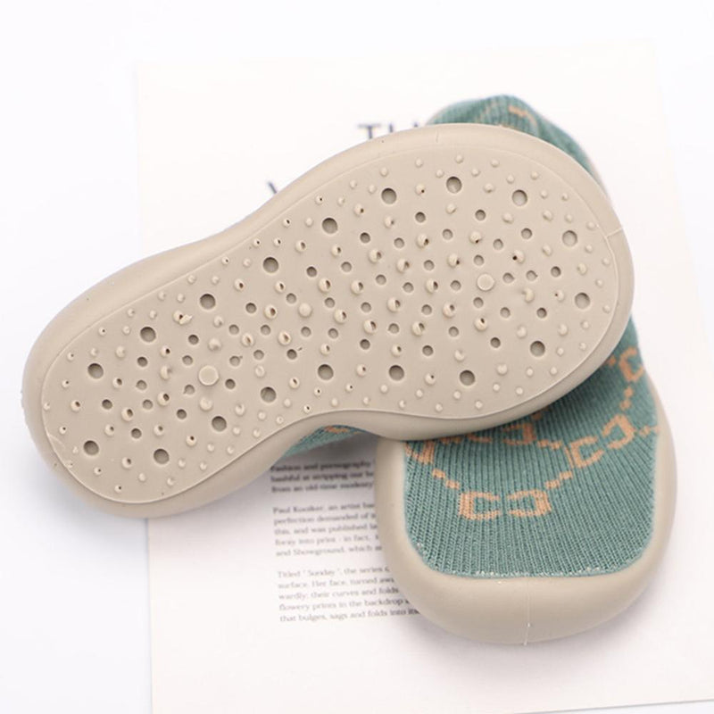 Baby Soft Knitted Printed Sock Flat Shoes - PrettyKid