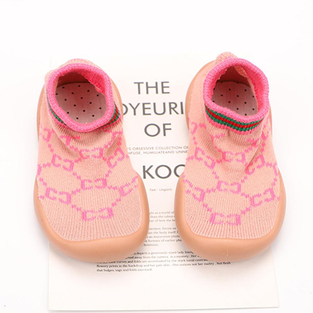 Baby Soft Knitted Printed Sock Flat Shoes - PrettyKid