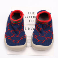 Baby Soft Knitted Printed Sock Flat Shoes - PrettyKid