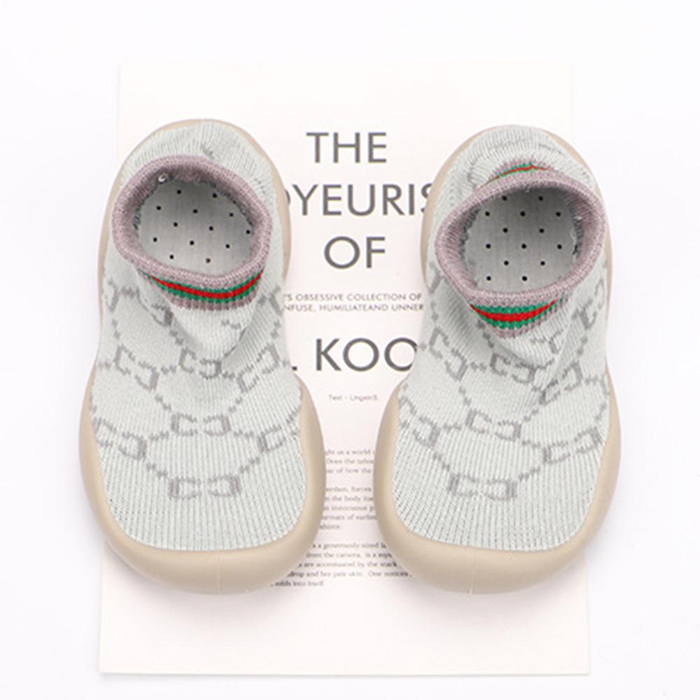 Baby Soft Knitted Printed Sock Flat Shoes - PrettyKid