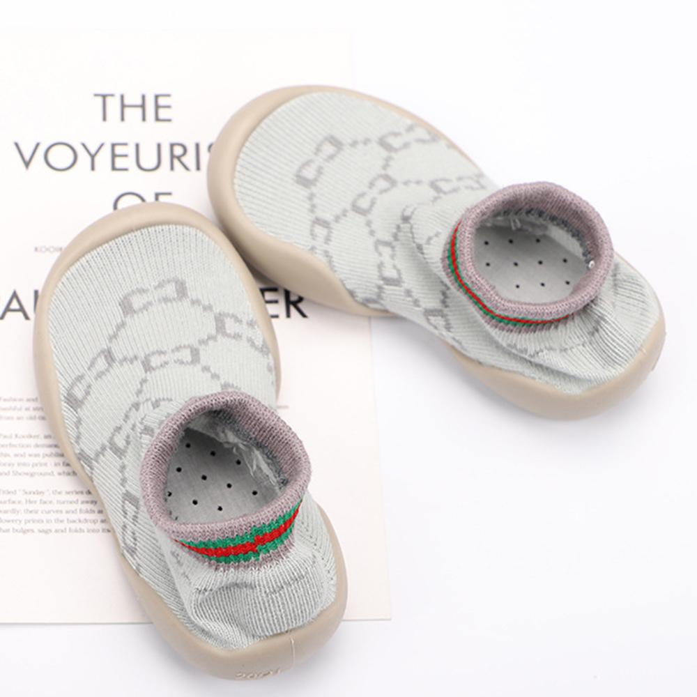 Baby Soft Knitted Printed Sock Flat Shoes - PrettyKid