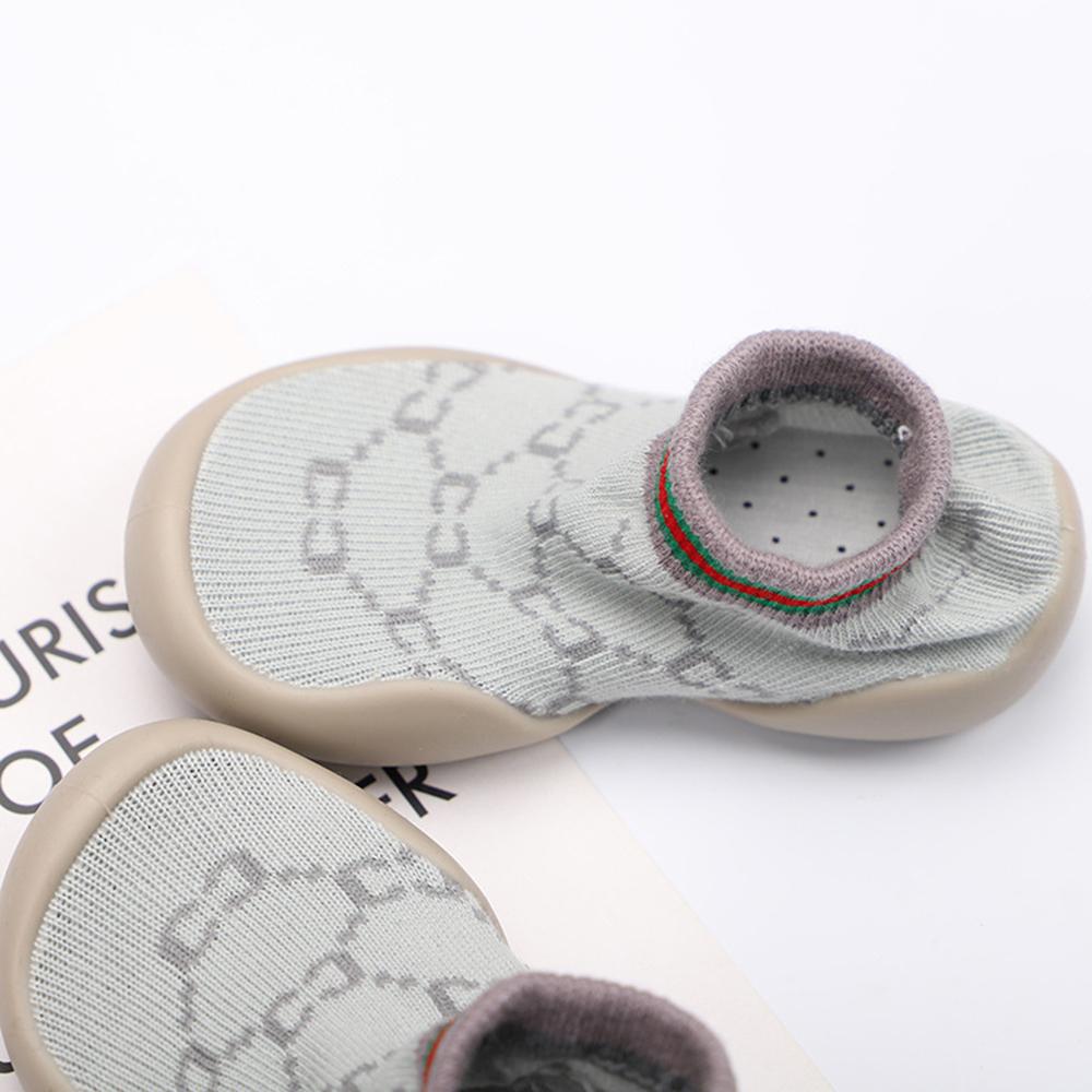 Baby Soft Knitted Printed Sock Flat Shoes - PrettyKid