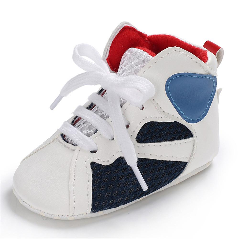 Baby Boys Soft Lace Up Non-slip Sneakers - PrettyKid
