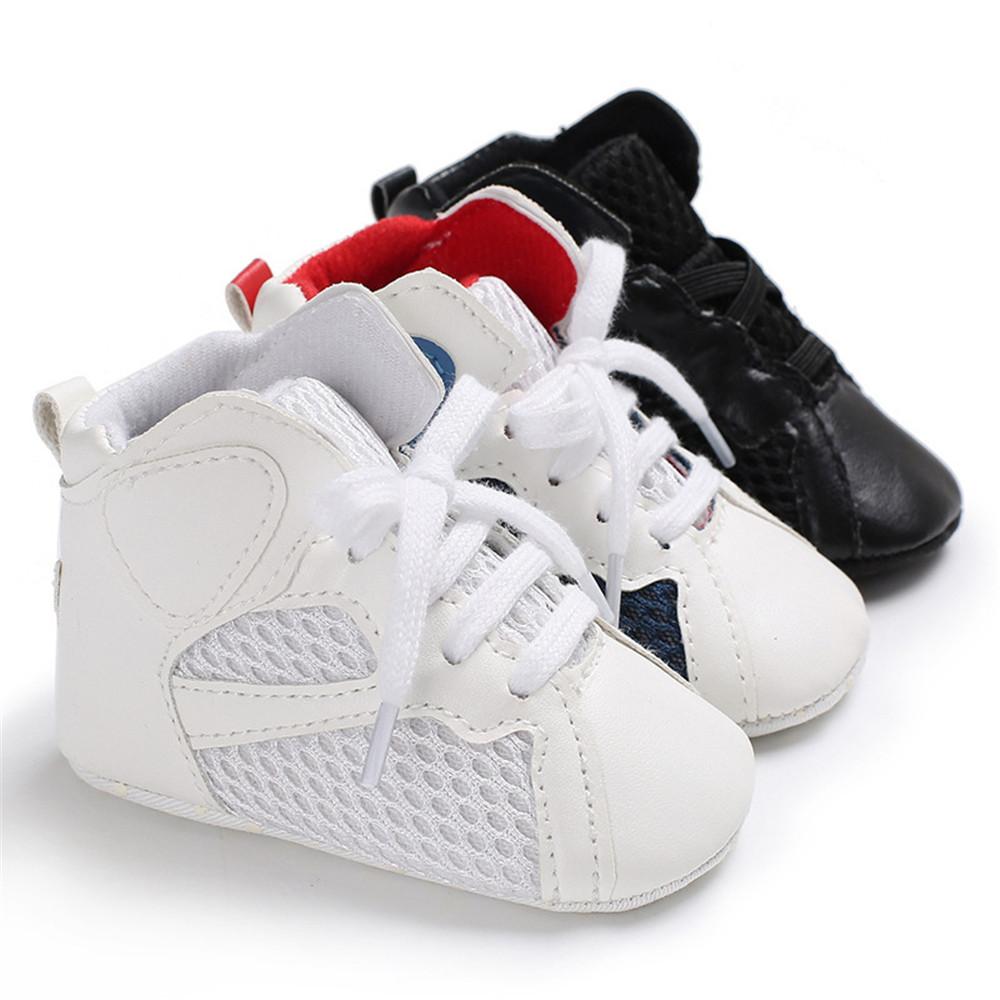 Baby Boys Soft Lace Up Non-slip Sneakers - PrettyKid