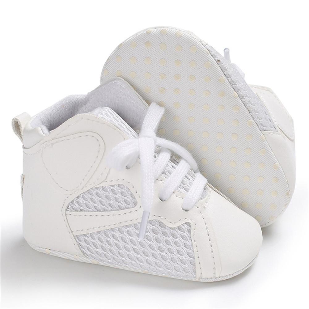 Baby Boys Soft Lace Up Non-slip Sneakers - PrettyKid