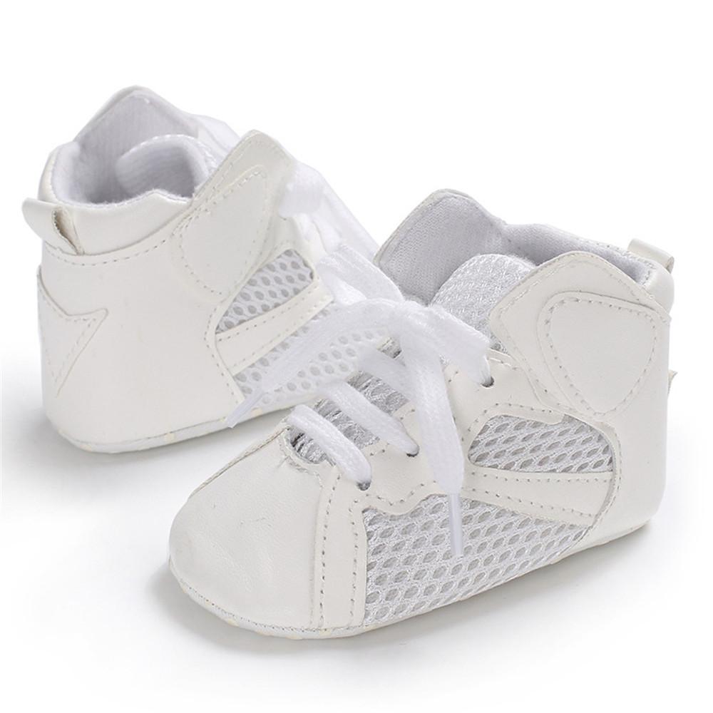 Baby Boys Soft Lace Up Non-slip Sneakers - PrettyKid