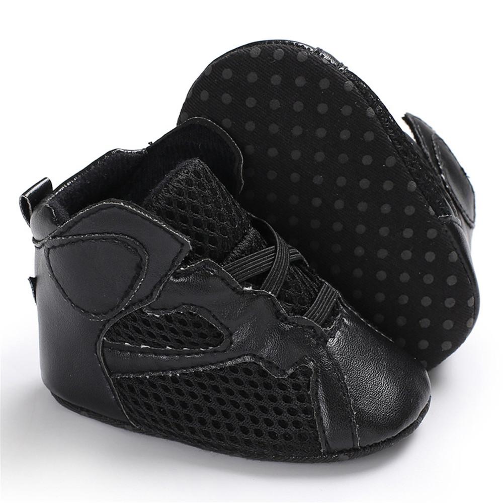 Baby Boys Soft Lace Up Non-slip Sneakers - PrettyKid