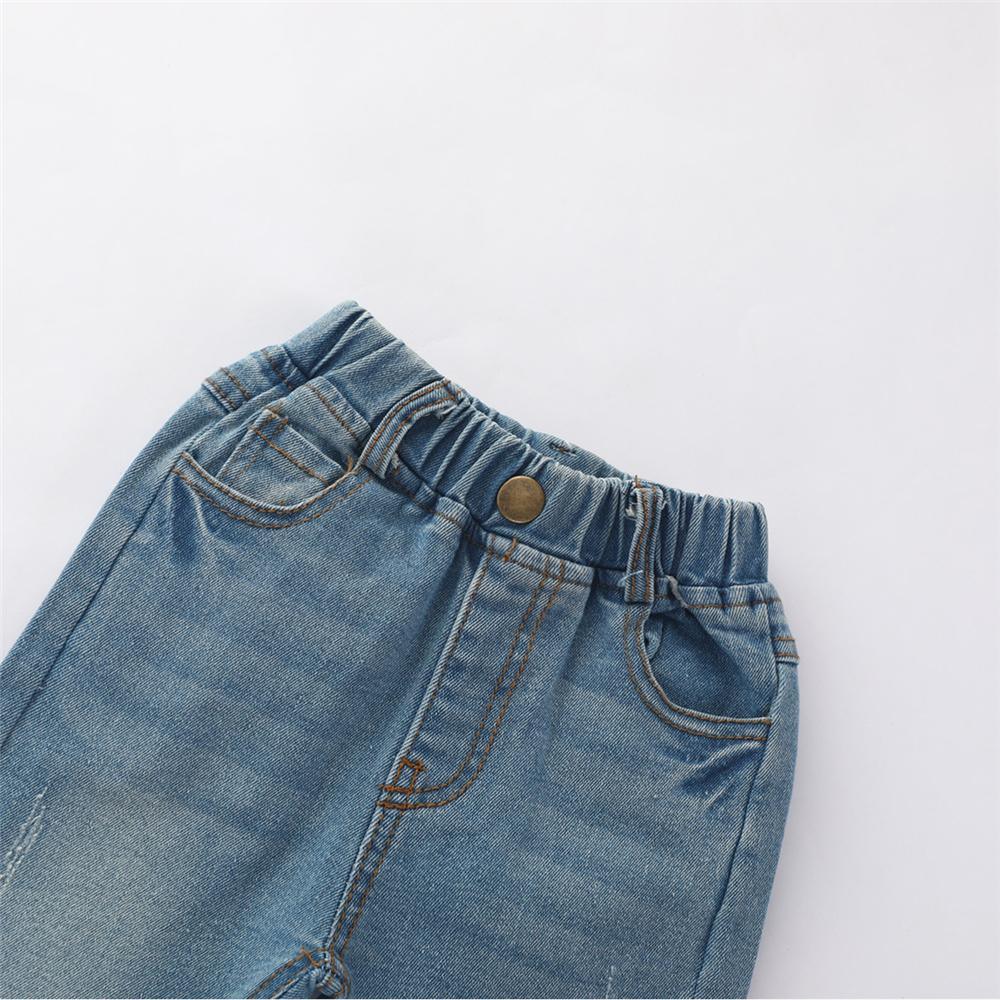 Boys Solid Autumn Pocket Jeans Wholesale - PrettyKid