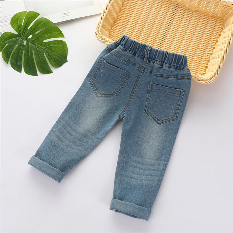 Boys Solid Autumn Pocket Jeans Wholesale - PrettyKid