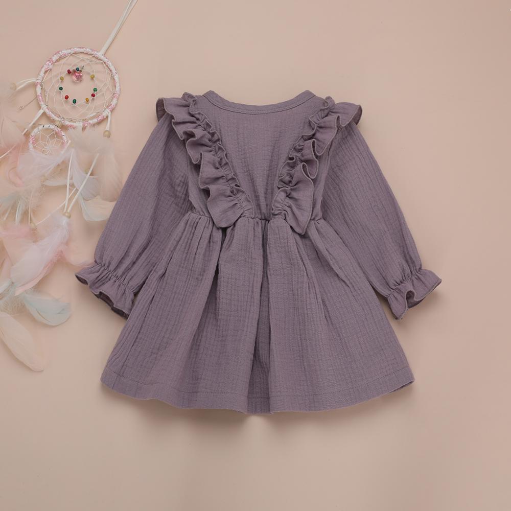 Toddler Girls Solid Button Long Sleeve Cotton Blouse Girl Wholesale - PrettyKid