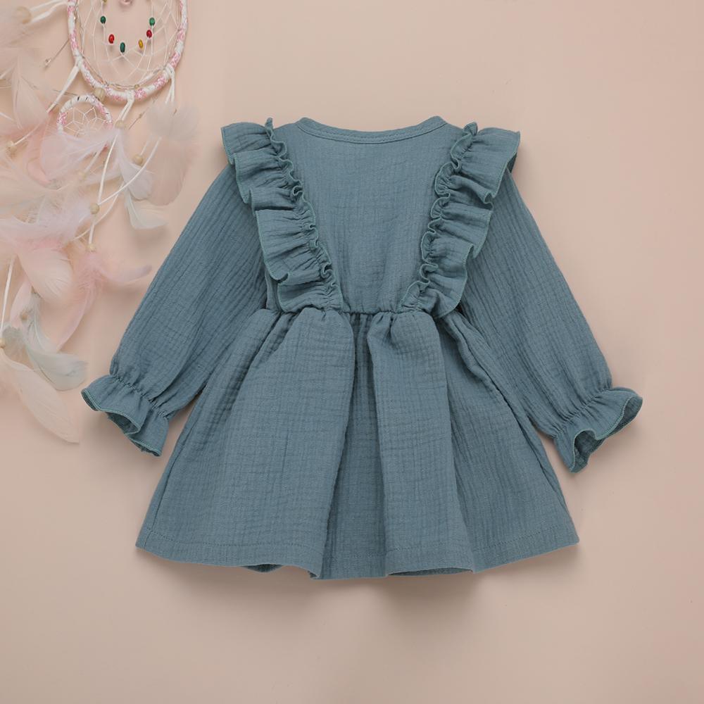 Toddler Girls Solid Button Long Sleeve Cotton Blouse Girl Wholesale - PrettyKid