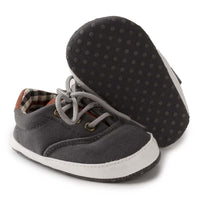 Baby Boys Solid Canvas Lace Up Casual Sneakers - PrettyKid