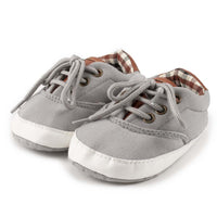 Baby Boys Solid Canvas Lace Up Casual Sneakers - PrettyKid