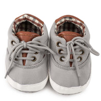 Baby Boys Solid Canvas Lace Up Casual Sneakers - PrettyKid