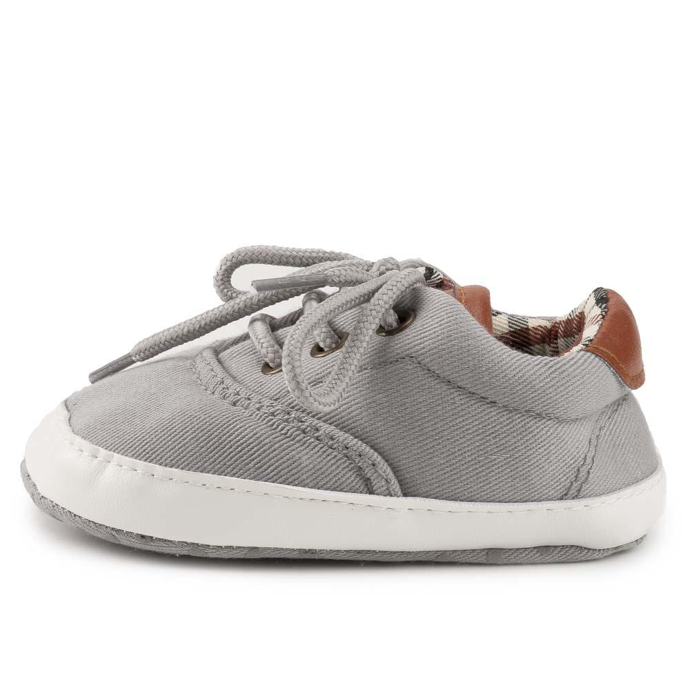 Baby Boys Solid Canvas Lace Up Casual Sneakers - PrettyKid