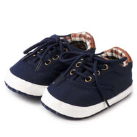 Baby Boys Solid Canvas Lace Up Casual Sneakers - PrettyKid