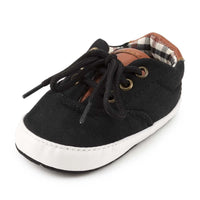 Baby Boys Solid Canvas Lace Up Casual Sneakers - PrettyKid