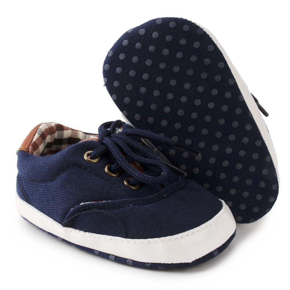 Baby Boys Solid Canvas Lace Up Casual Sneakers - PrettyKid