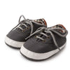 Baby Boys Solid Canvas Lace Up Casual Sneakers - PrettyKid
