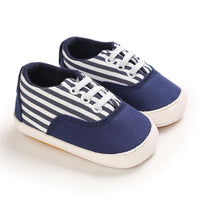 Baby Boys Solid Canvas Lace Up Sneakers Wholesale Toddler Shoes - PrettyKid