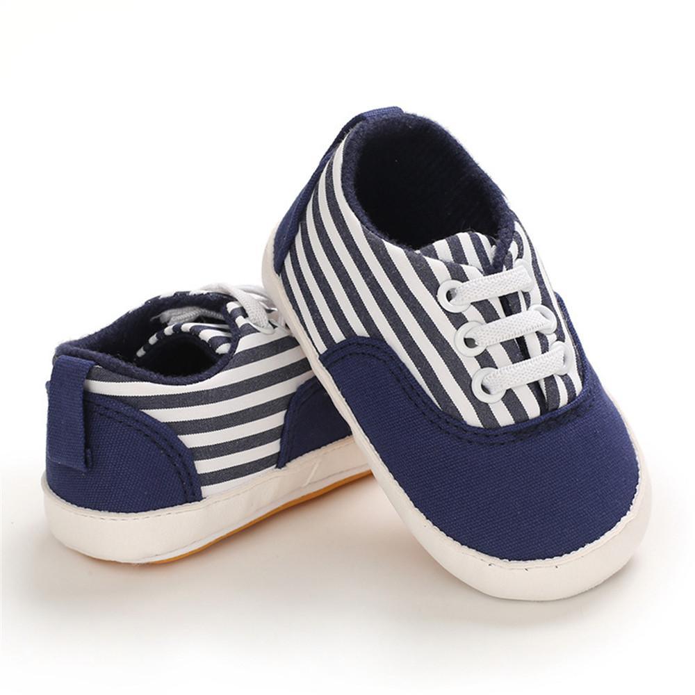 Baby Boys Solid Canvas Lace Up Sneakers Wholesale Toddler Shoes - PrettyKid