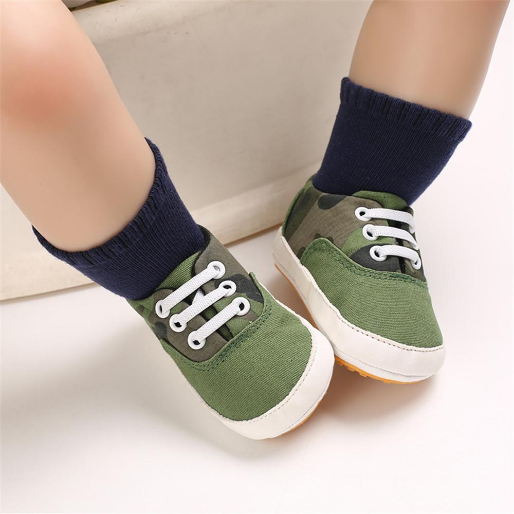 Baby Boys Solid Canvas Lace Up Sneakers Wholesale Toddler Shoes - PrettyKid