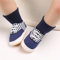 Baby Boys Solid Canvas Lace Up Sneakers Wholesale Toddler Shoes - PrettyKid