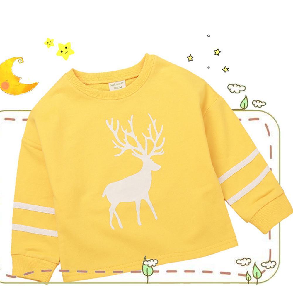 Boys Solid Cartoon Printed Long Sleeve Tops Wholesale - PrettyKid