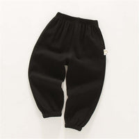 Boys Solid Casual Elastic Waist Pants - PrettyKid