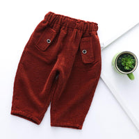 Girls Solid Casual Elastic Waist Pants - PrettyKid