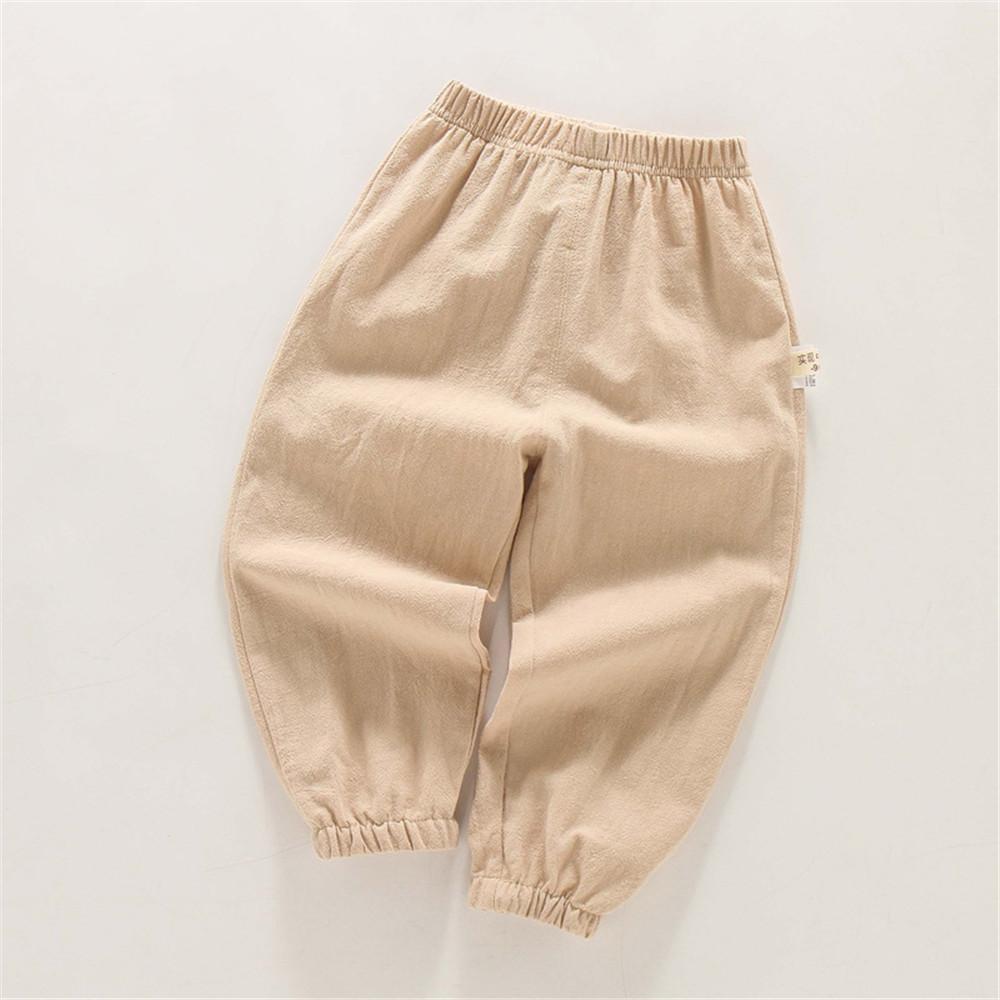 Boys Solid Casual Elastic Waist Pants - PrettyKid