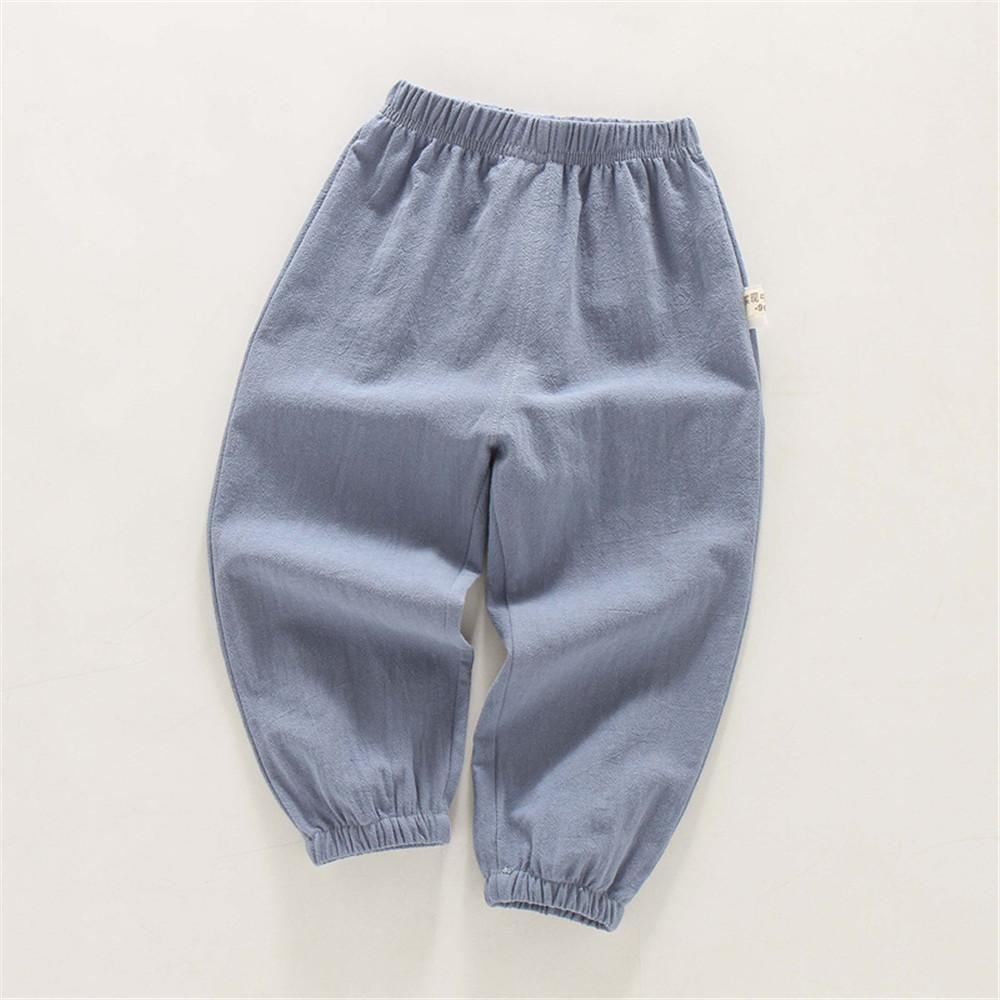 Boys Solid Casual Elastic Waist Pants - PrettyKid