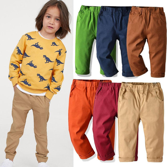 Toddler Boys Solid Casual Pants Children's Wholesale Boutique Clothing - PrettyKid