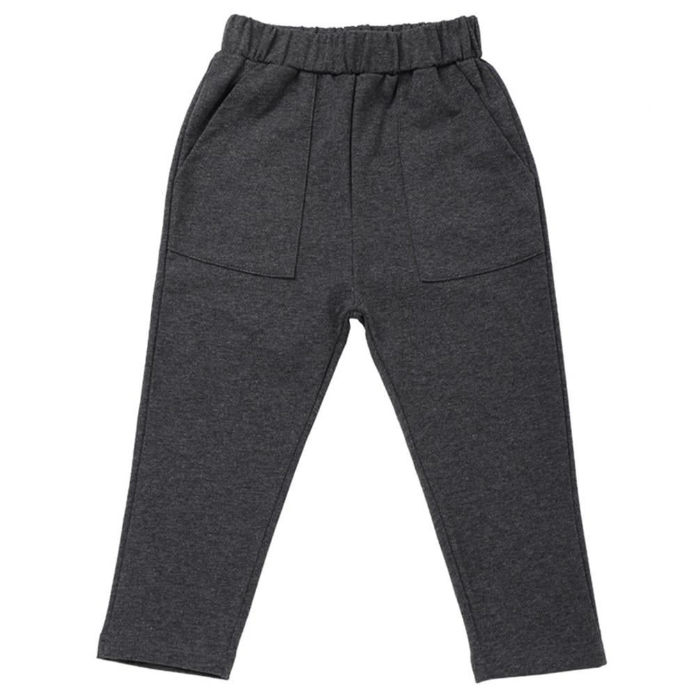 Boys Solid Casual Pockets Pants Wholesale Kid Clothing - PrettyKid