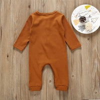 Baby Unisex Solid Color Button Romper Wholesale Baby Outfits - PrettyKid