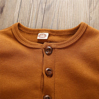 Baby Unisex Solid Color Button Romper Wholesale Baby Outfits - PrettyKid