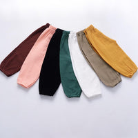 Unisex Solid Color Casual Harem Pants Bulk Childrens Clothing Suppliers - PrettyKid