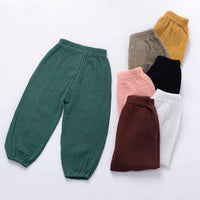 Unisex Solid Color Casual Harem Pants Bulk Childrens Clothing Suppliers - PrettyKid