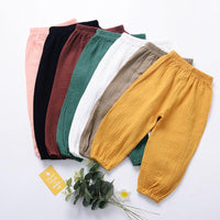 Unisex Solid Color Casual Harem Pants Bulk Childrens Clothing Suppliers - PrettyKid