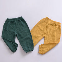 Unisex Solid Color Casual Harem Pants Bulk Childrens Clothing Suppliers - PrettyKid