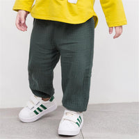 Unisex Solid Color Casual Harem Pants Bulk Childrens Clothing Suppliers - PrettyKid