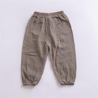 Unisex Solid Color Casual Harem Pants Bulk Childrens Clothing Suppliers - PrettyKid