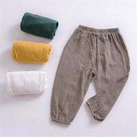 Unisex Solid Color Casual Harem Pants Bulk Childrens Clothing Suppliers - PrettyKid