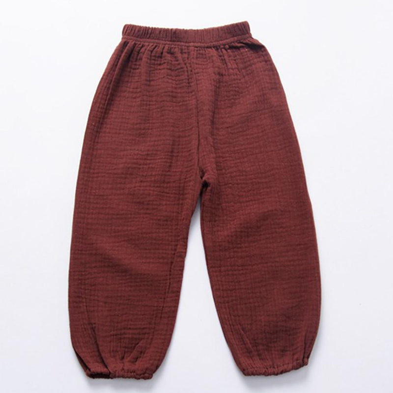Unisex Solid Color Casual Harem Pants Bulk Childrens Clothing Suppliers - PrettyKid