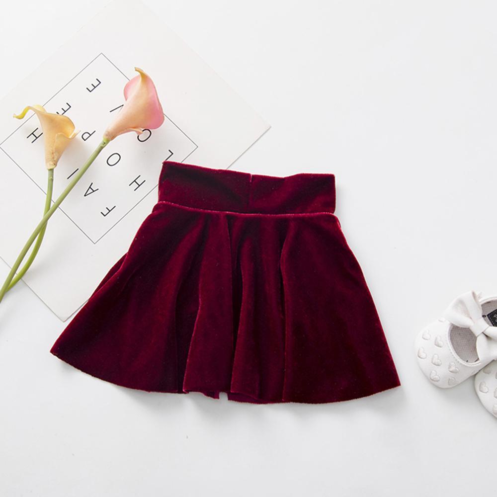 Girls Solid Color Casual Pleated Skirts Toddler Girl Wholesale Clothing - PrettyKid