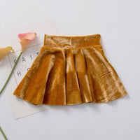 Girls Solid Color Casual Pleated Skirts Toddler Girl Wholesale Clothing - PrettyKid