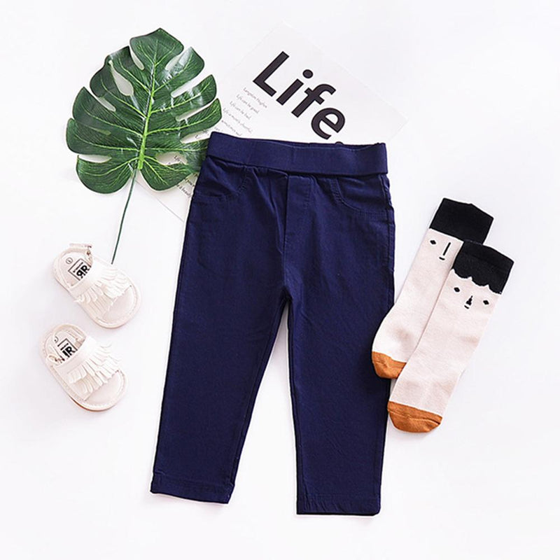 Girls Solid Color Easy Matching Pants Bulk Childrens Clothes - PrettyKid